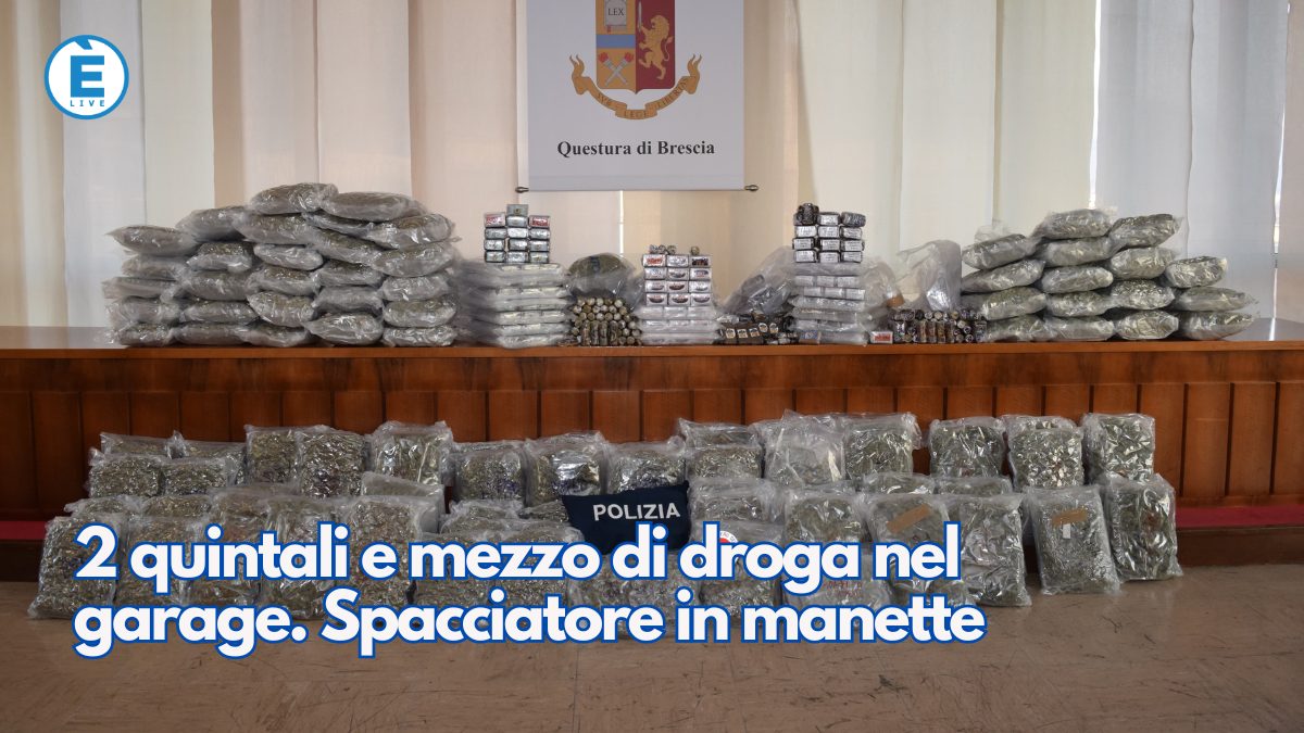 Quintali E Mezzo Di Droga Nel Garage Arrestato Livebrescia Tv