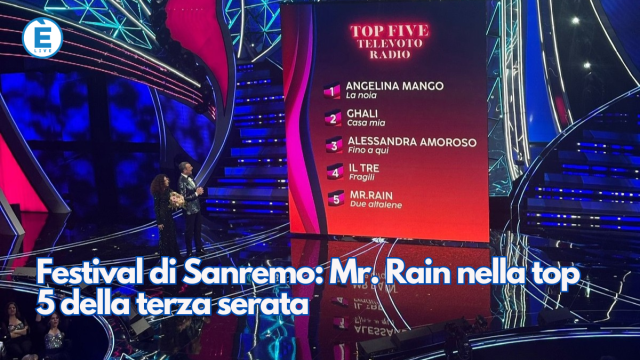 Festival Di Sanremo Mr Rain Nella Top Della Terza Serata