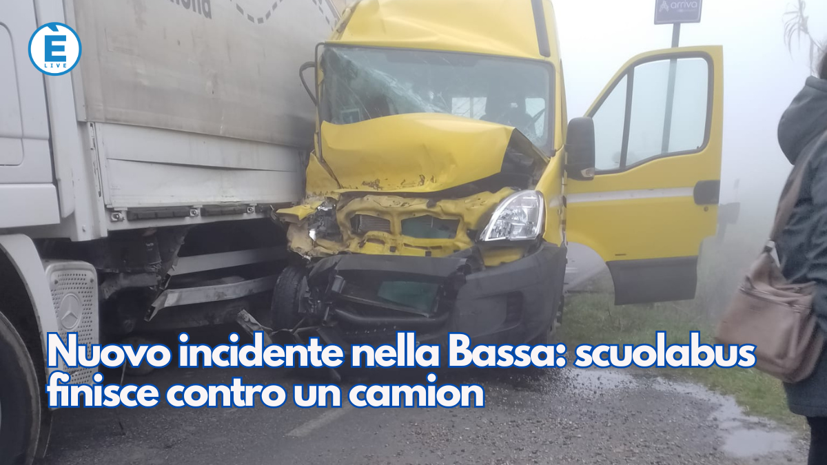 Nuovo Incidente Nella Bassa: Scuolabus Finisce Contro Un Camion ...