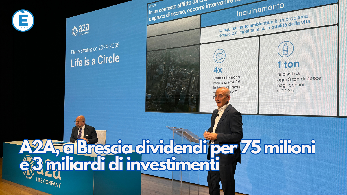 A2A, a Brescia dividendi per 75 milioni e 3 miliardi di investimenti